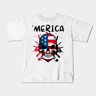 Lacrosse USA American Flag Kids T-Shirt